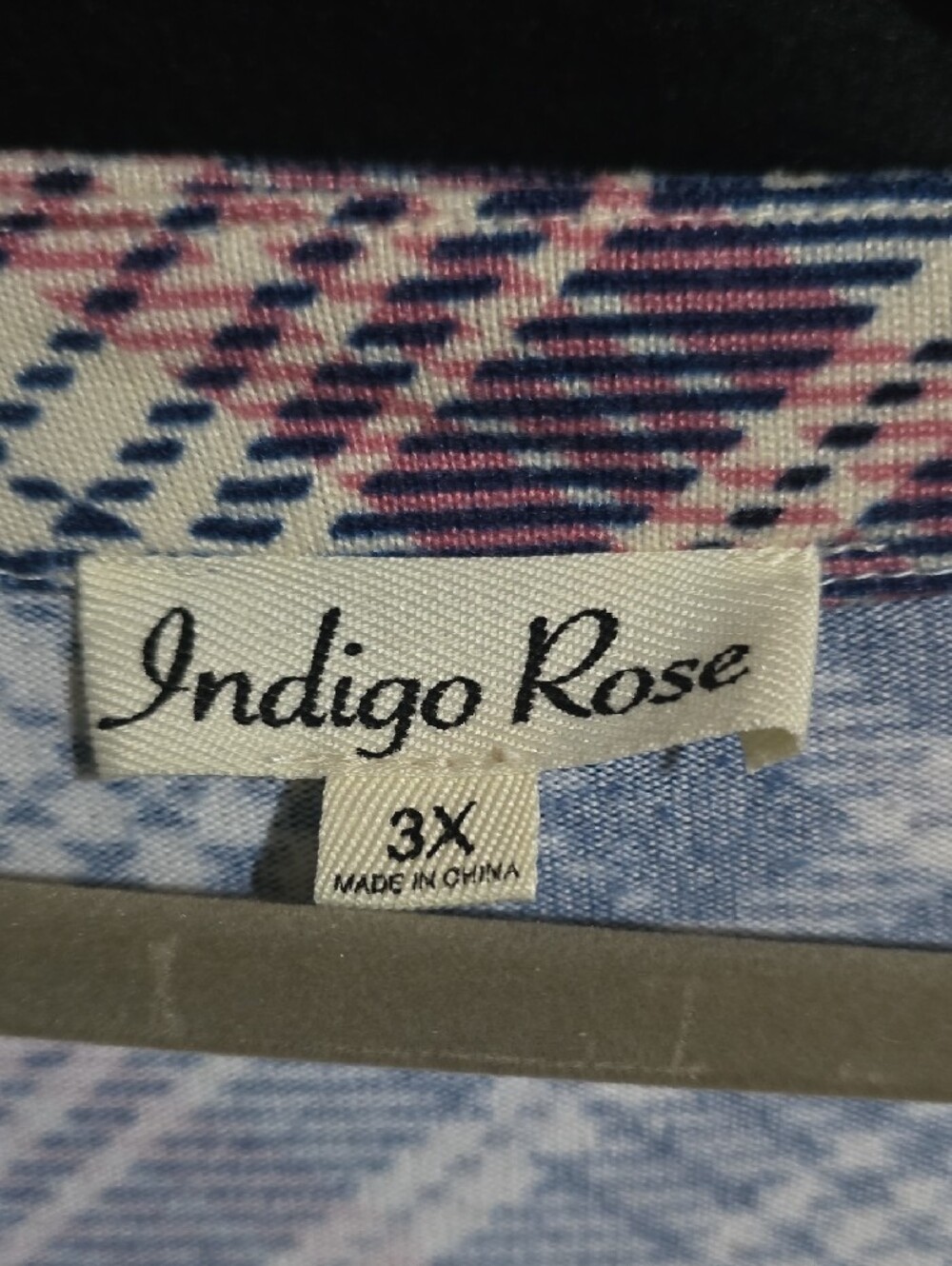 Plaid V-Neck Button-Front Peplum Blouse - Blue & Pink - Picture 2 of 4
